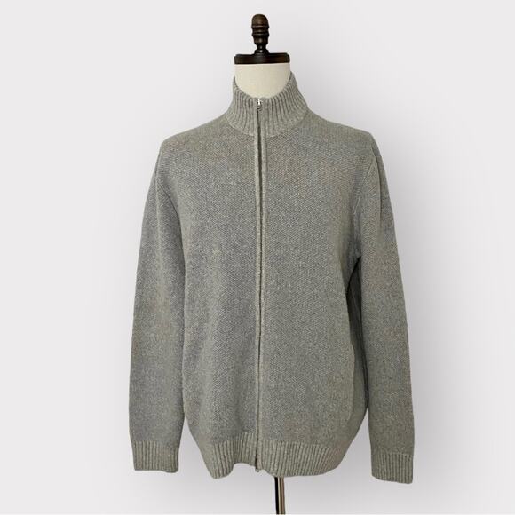 Goodfellow Quarter Zip Crewneck Pullover Sweater Gray - Picture 1 of 6